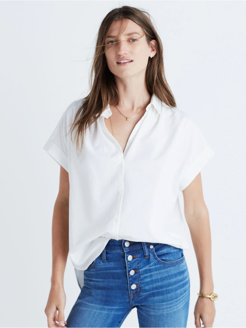 Madewell Central Shirt White size S